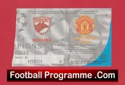 Dinamo Bucharest v Manchester United 2004 – Ticket – Romania