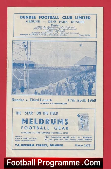 Dundee v Third Lanark 1965 – Scotland