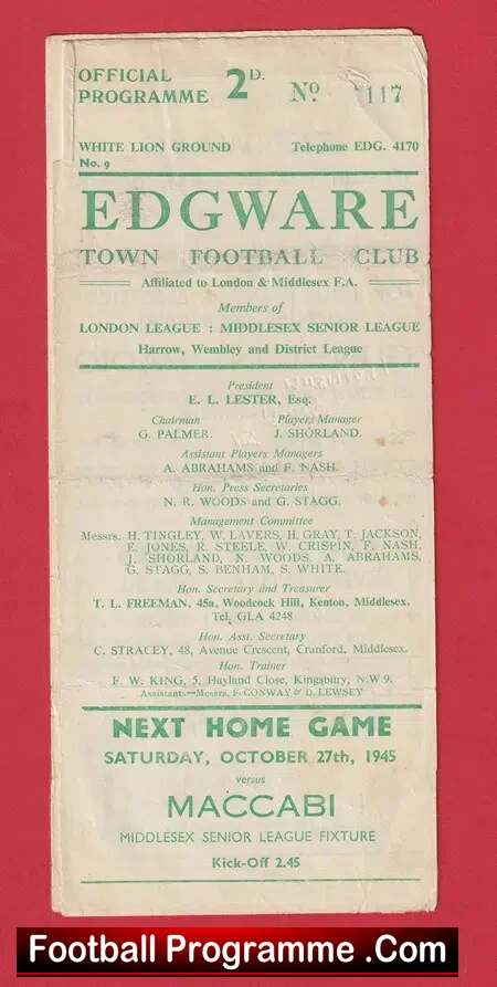 Edgeware Town v De Havilland 1945