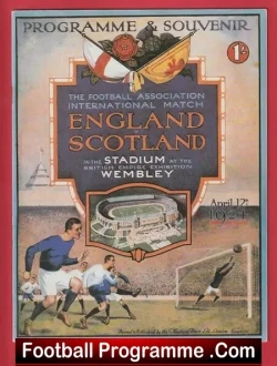 England v Scotland 1924 – Football International – Wembey