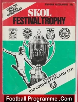 Football Festival Trophy Coventry - Hibs - Hearts - Man City 70s - football programme