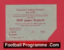Germany v England 1980 – Football Ticket