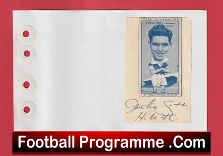 Gordon Smith – Heart Of Midlothian Hearts Signed Autograph