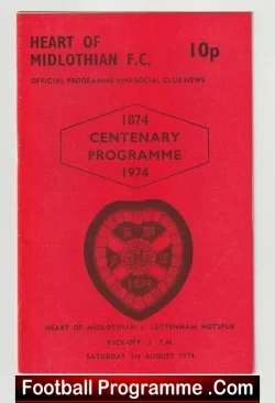 Heart Of Midlothian v Tottenham 1974 – Hearts Centenary Match