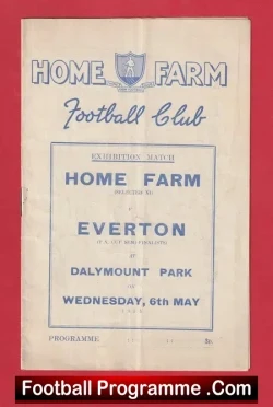 Home Farm v Everton 1953 - Ireland - Irish Football Programmes - football programme