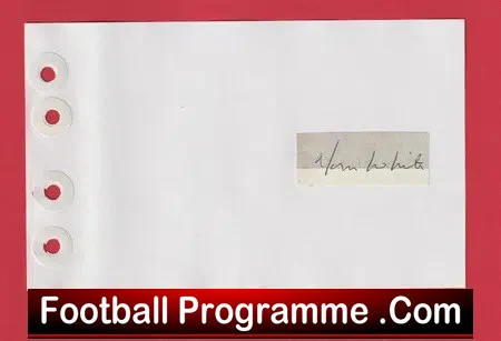 John White – Heart Of Midlothian Hearts Signed Autograph