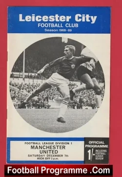 Leicester City v Manchester United 1968 - football programme