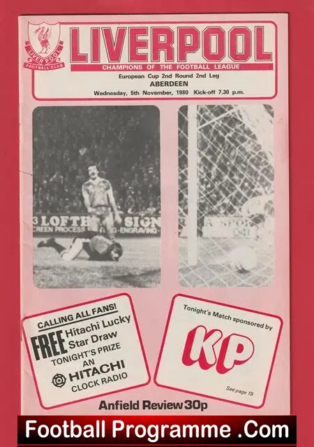 Liverpool v Aberdeen 1980 – UEFA Cup