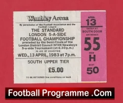 London 5-A-Side Football Championship Wembley 1983 – Ticket