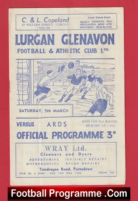 Lurgan Glenavon v Ards 1955 – Ireland
