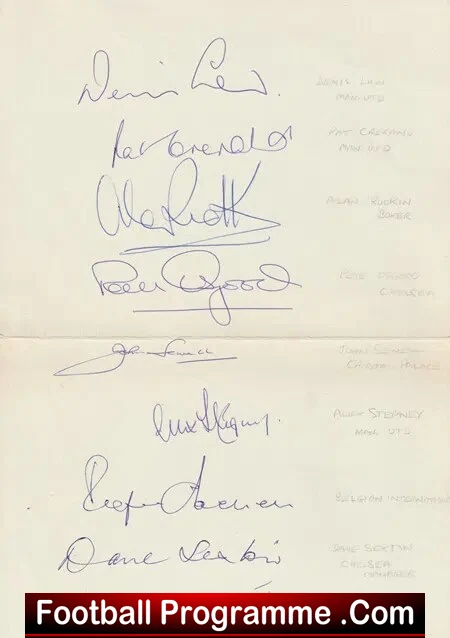 Manchester United Mark Hughes Testimonial Dinner Menu - SIGNED