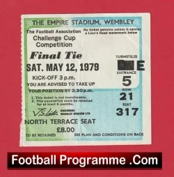 Manchester United v Arsenal 1979 – FA Cup Final Ticket