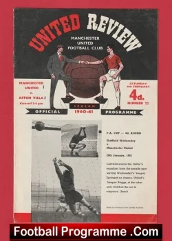 Manchester United v Aston Villa 1961 – Mike Pinner Debut