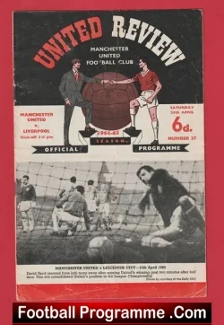 Manchester United v Liverpool 1965 - Man United - football programme