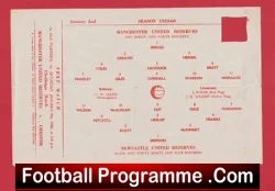 Manchester United v Newcastle United 1960 – Reserves Match