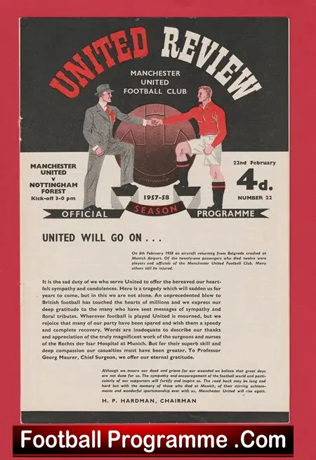 Manchester United v Nottingham Forest 1958 – Munich Air Disaster