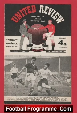 Manchester United v Preston 1958 - Plus Token - football programme