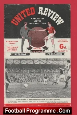 Manchester United v Tottenham 1965 – Man Utd Spurs