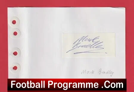 Mark Bradley – Heart Of Midlothian Hearts Signed Autograph
