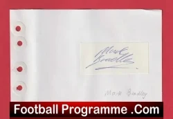 Mark Bradley - Heart Of Midlothian Hearts Signed Autograph - football programme