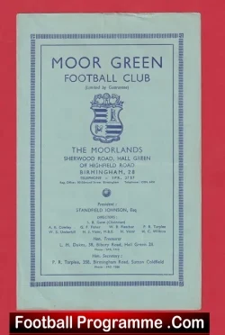 Moor Green v Handsworth Wood 1950 – Reserves Match