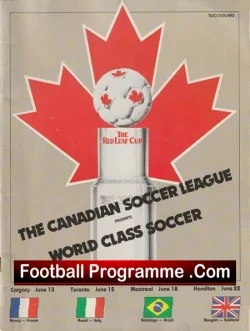 Nancy v Glasgow Rangers 1978 - Canada - football programme
