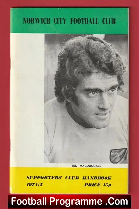 Norwich City Football Club Official Handbook 1974 – 1975