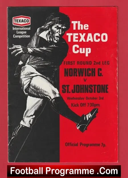 Norwich City v St Johnstone 1973 – Texaco Cup Match