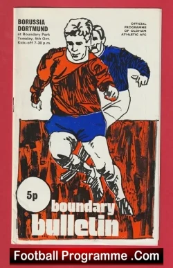 Oldham Athletic v Borussia Dortmud 1971 – Friendly Match Boundry