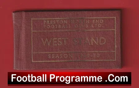Preston North End Football Club Season Ticket Book LMTB 1969 – 1970