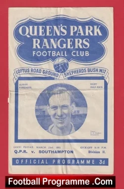 Queens Park Rangers v Southampton 1951 - QPR - football programme