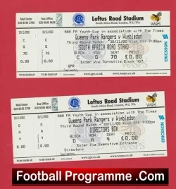 Queens Park Rangers v Wimbledon 2000 – Tickets Pack + Pass Etc