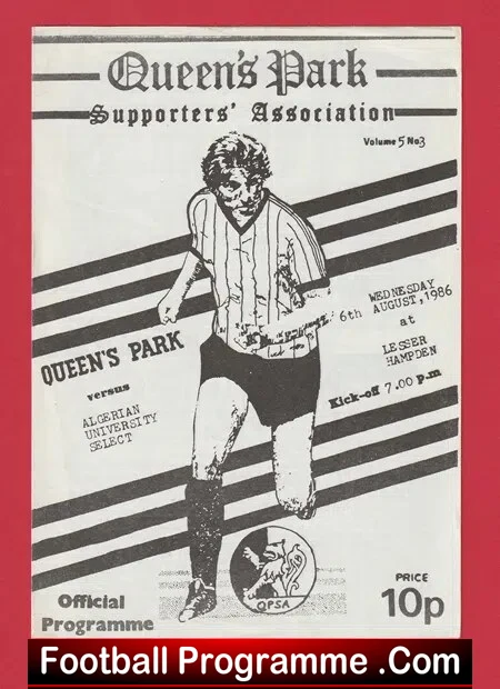 Queens Park v Algeria University Select 1986 - Friendly Match