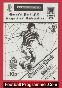 Queens Park v Glasgow Rangers X1 1985 - Friendly Match Scotland - football programme