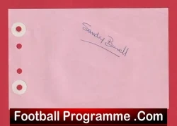 Sandy Burrell - Heart Of Midlothian Hearts Signed Autograph - football programme
