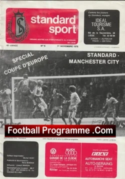 Standard Liege v Manchester City 1978 - UEFA Cup Belgium - football programme