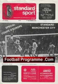 Standard Liege v Manchester City 1978 - UEFA Cup Belgium - football programme