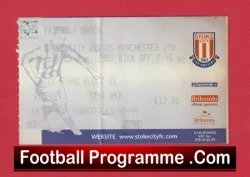 Stoke City v Manchester United 2003 – Football Ticket