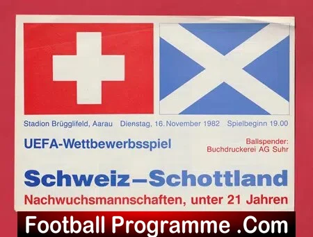 Switzerland v Scotland 1982