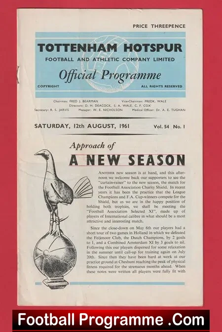Tottenham Hotspur v FA Selected XI 1961 – Charity Shield