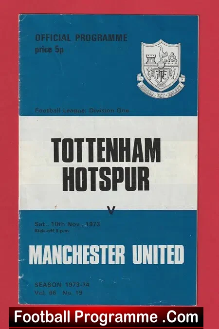 Tottenham Hotspur v Manchester United 1973 – Man Utd