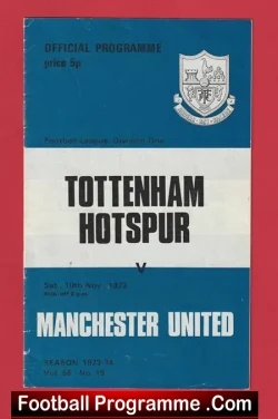 Tottenham Hotspur v Manchester United 1973 – Man Utd