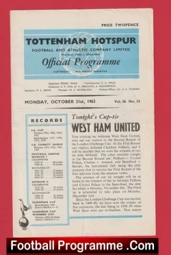 Tottenham Hotspur v West Ham United 1963