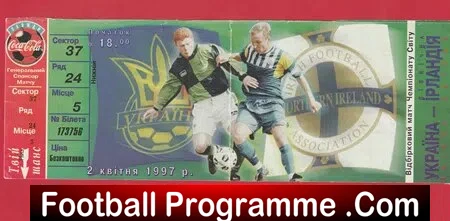 Ukraine v Northern Ireland 1997 – Football Ticket