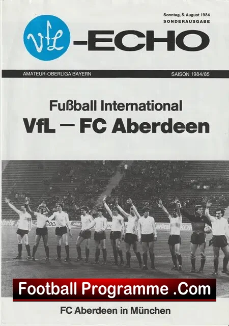 VFL Frohnlach v Aberdeen 1984 – Friendly Match – Germany