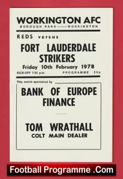 Workington v Fort Lauderdale Strikers 1978 – inc Bobby Charlton