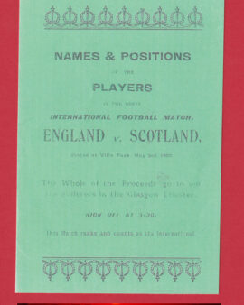 England v Scotland 1902 – 1900’s Football Programme