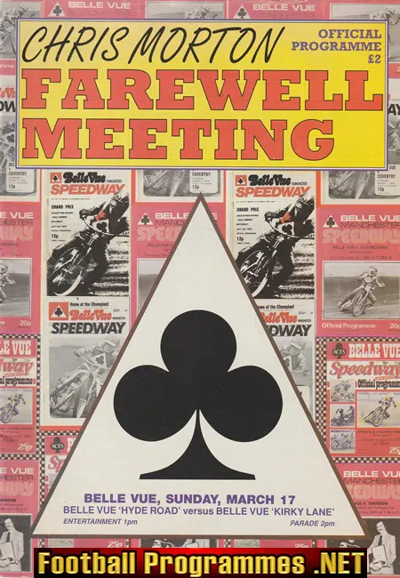 Belle Vue Speedway Chris Morton Farewell Meeting 1991