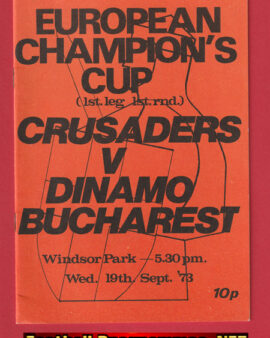 Crusaders v Dinamo Bucharest 1973 – European Cup Windsor Park