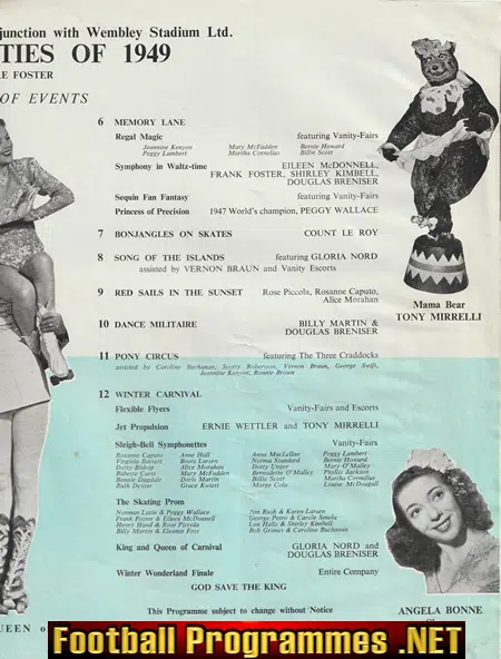 Ice Skating - Skating Vanities Wembley 1949 - Gloria Nord